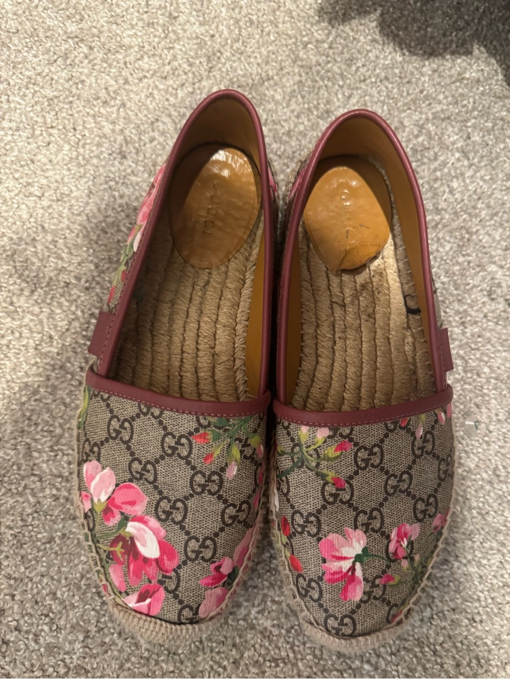 Gucci Floral GG Canvas Espadrilles in Pink and Brown - Picture 4 of 4